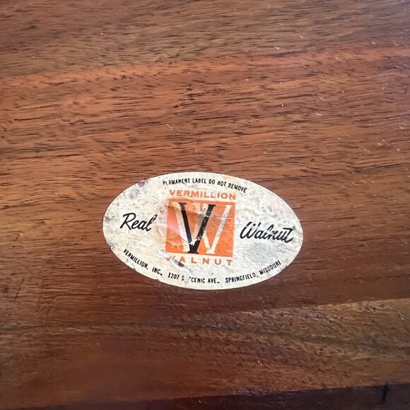 MCM 1960's Vintage Vermillion Walnut Wood Ice Bucket - Picture 6 of 8